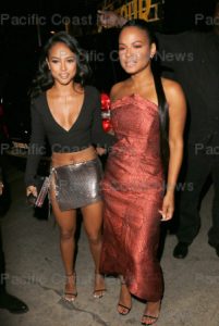 161823, Christina Milian and Karrueche Tran arrive at the GQ 2017 Grammy after party at the Chateau Marmont. Los Angeles, California - Sunday February 12, 2017.  Photograph: © MHD, PacificCoastNews. Los Angeles Office (PCN): +1 310.822.0419 UK Office (Photoshot): +44 (0) 20 7421 6000 sales@pacificcoastnews.com FEE MUST BE AGREED PRIOR TO USAGE
