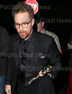 172984, Sam Rockwell arrives at the Chateau Marmont with his Best Supporting Actor statuette after a successful appearance at the 2018 Golden Globes. Los Angeles, California - Sunday January 7, 2018. Photograph: © MHD, PacificCoastNews. Los Angeles Office (PCN): +1 310.822.0419 UK Office (Avalon): +44 (0) 20 7421 6000 sales@pacificcoastnews.com FEE MUST BE AGREED PRIOR TO USAGE
